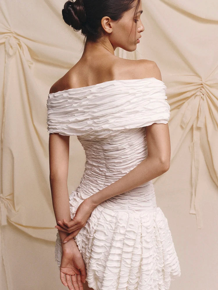 Mermaid Off Shoulder Raffkleid