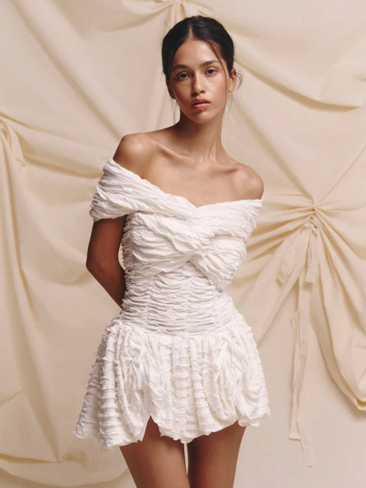 Mermaid Off Shoulder Raffkleid