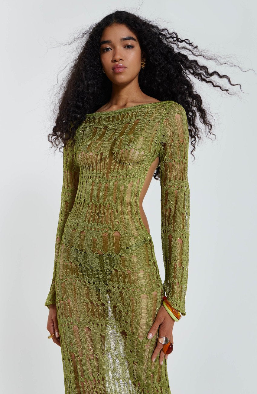 Green Umbra Maxi Kleid