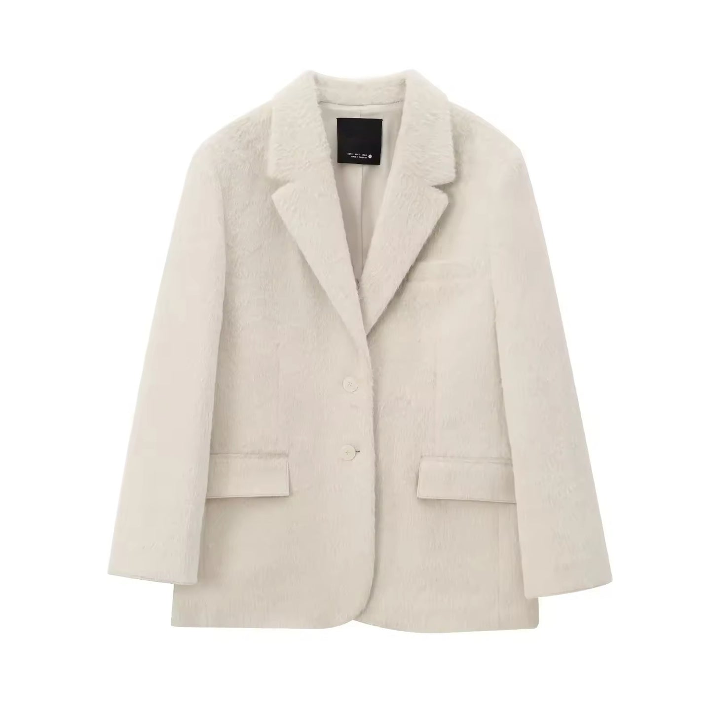 Blazer in Felloptik