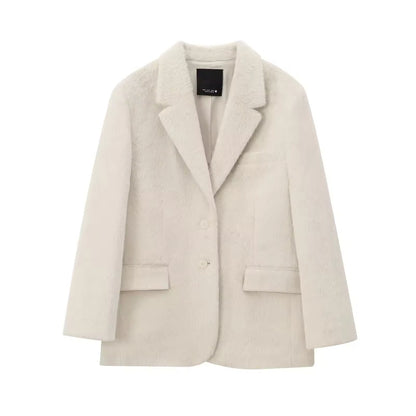 Blazer in Felloptik