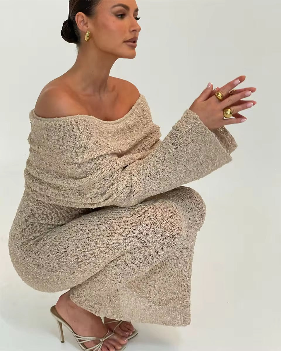 Luxe Maxi Strickkleid