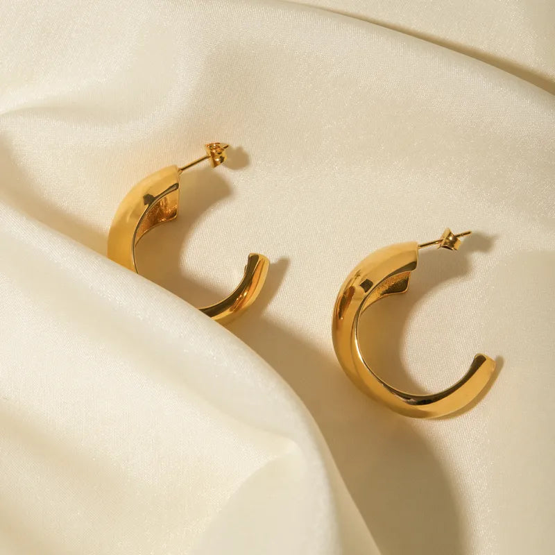 Ohrstecker Creolen 18 Karat Gold