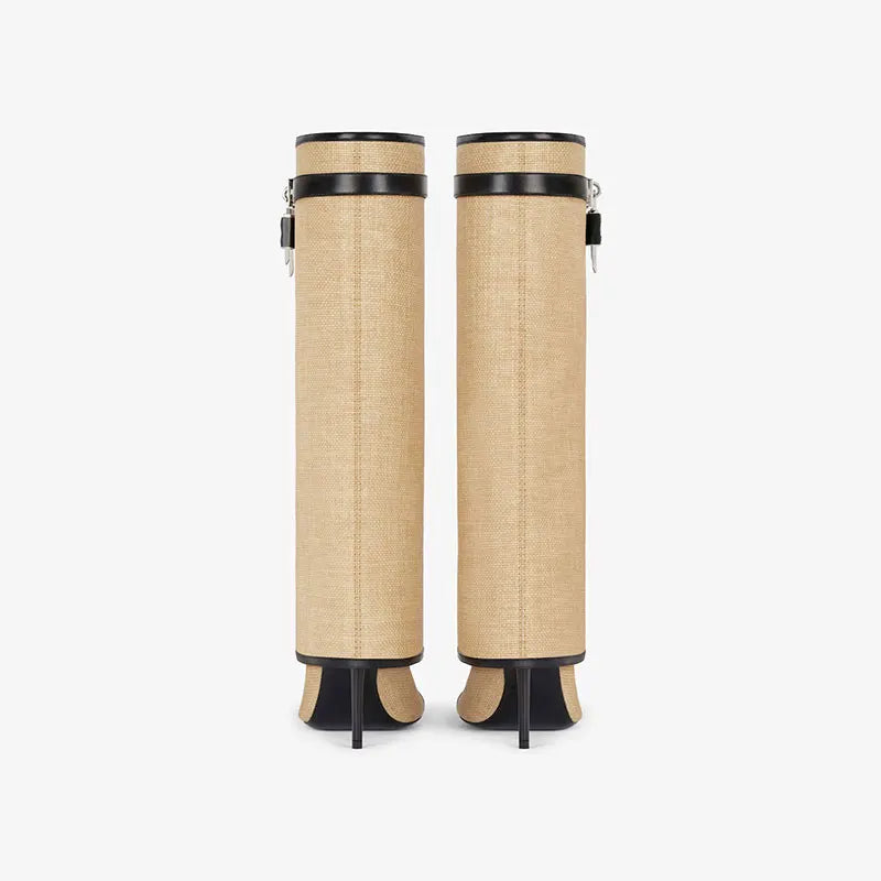 Designer Boots mit Schlossdetail