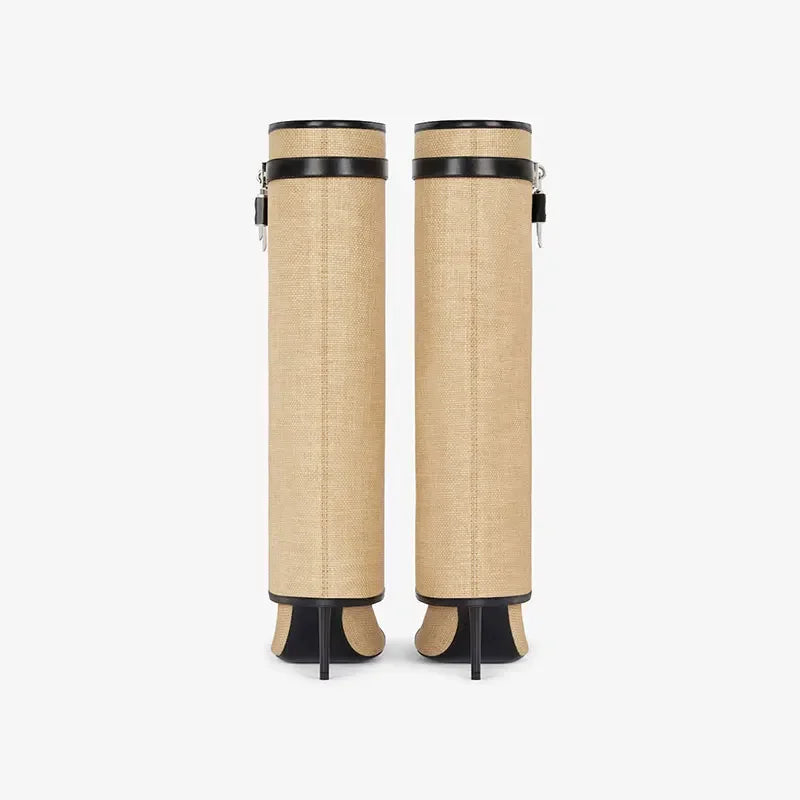 Designer Boots mit Schlossdetail