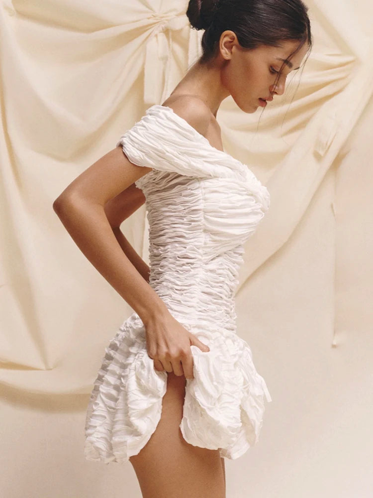 Mermaid Off Shoulder Raffkleid
