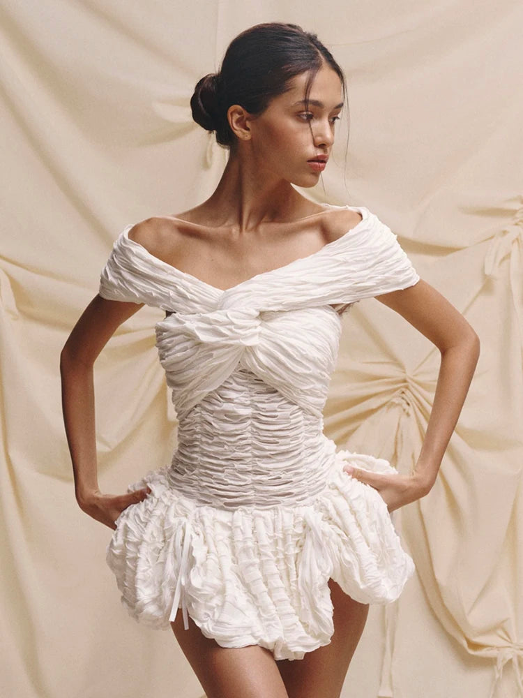 Mermaid Off Shoulder Raffkleid