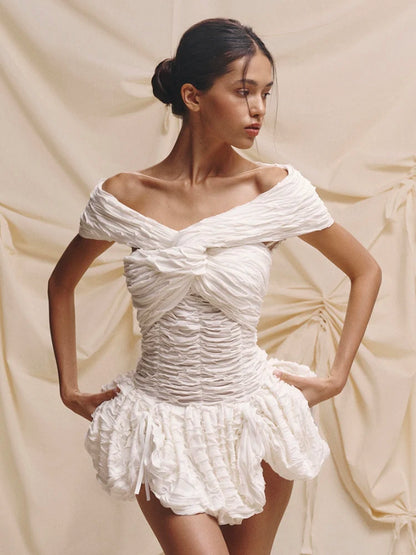 Mermaid Off Shoulder Raffkleid