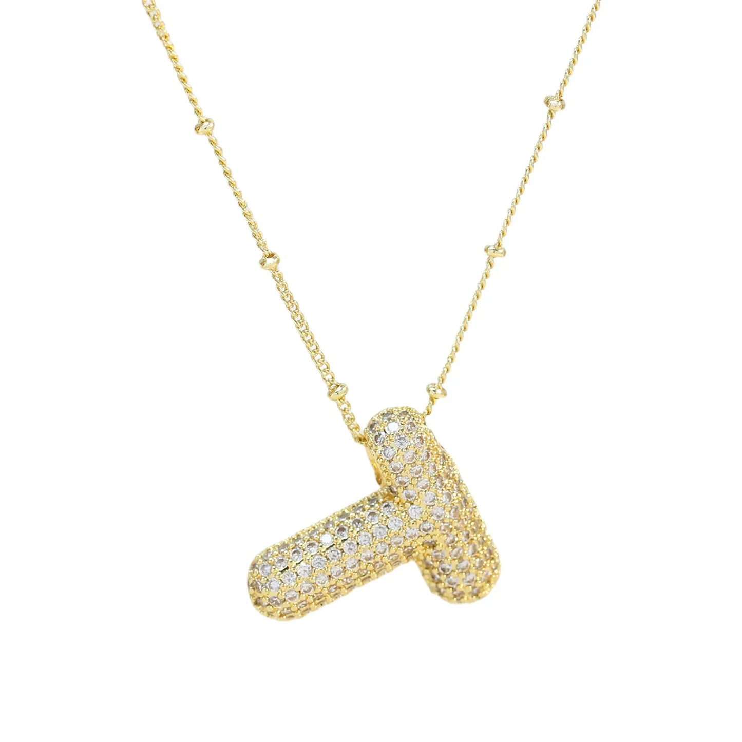 Gold Initial Anhänger Halskette 18 Karat