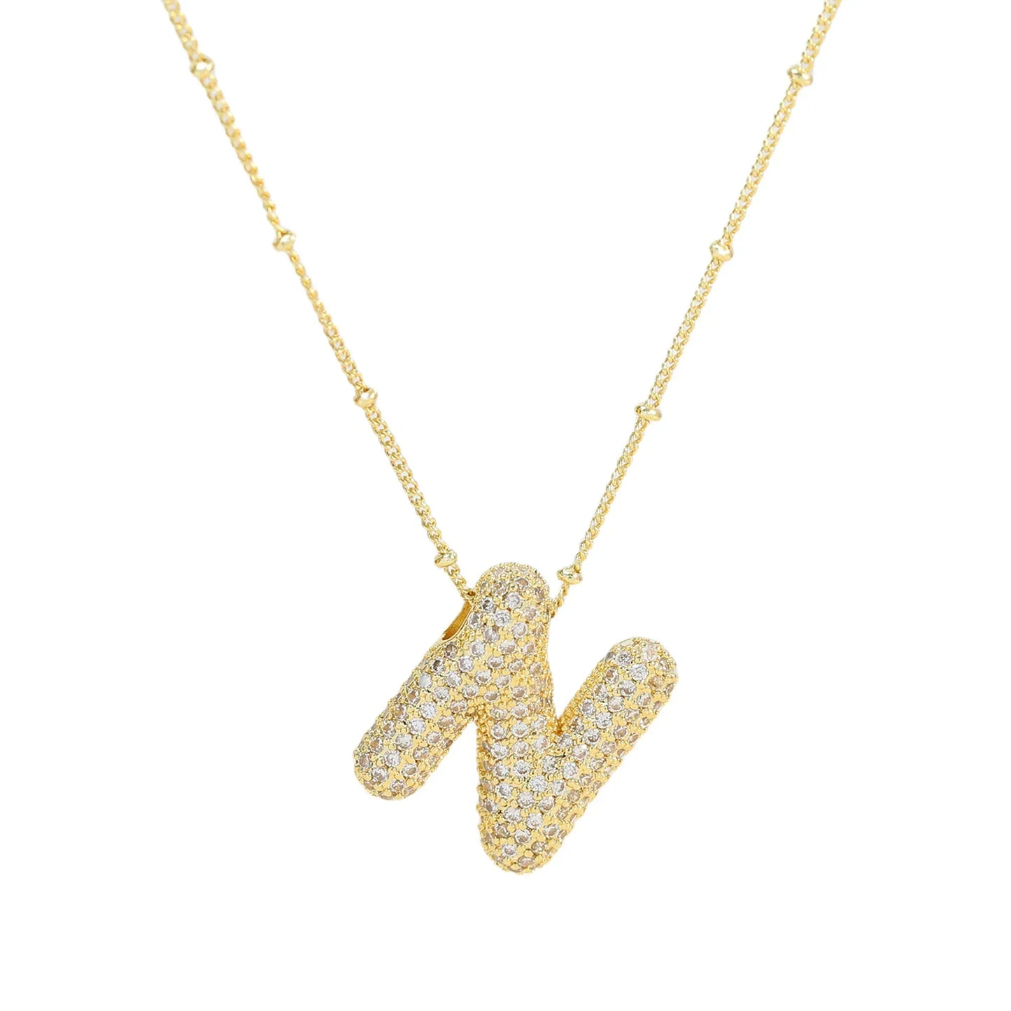Gold Initial Anhänger Halskette 18 Karat