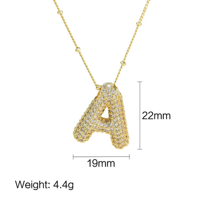 Gold Initial Anhänger Halskette 18 Karat