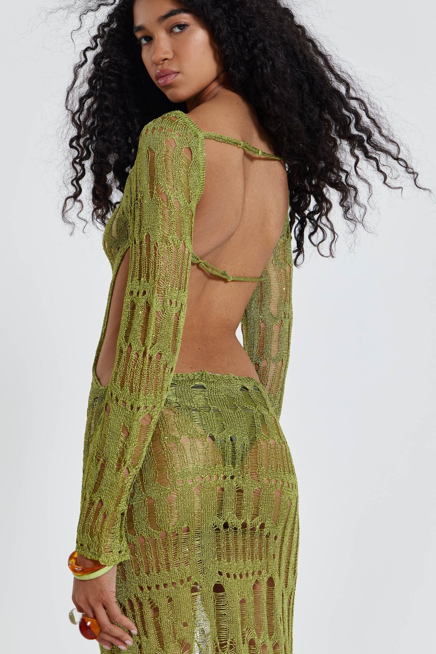 Green Umbra Maxi Kleid