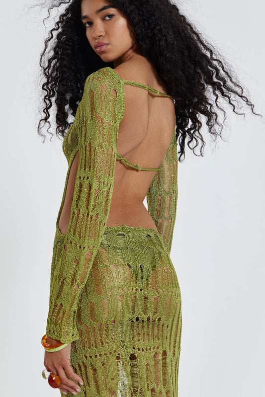 Green Umbra Maxi Kleid