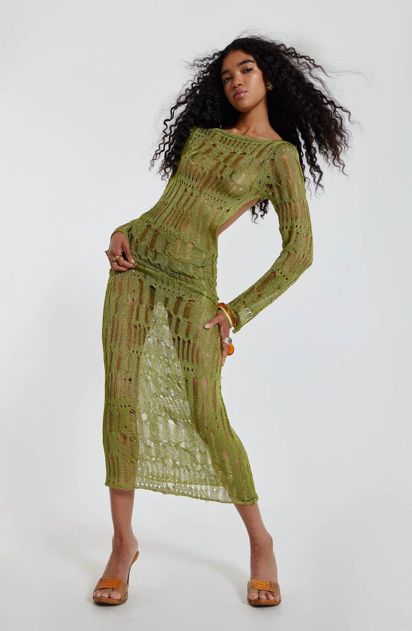 Green Umbra Maxi Kleid