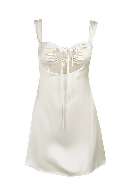 Ivory Elegance Cutout Minikleid